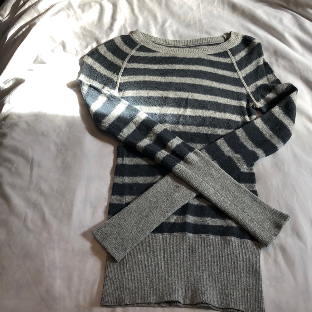 Teal and grey sweater
